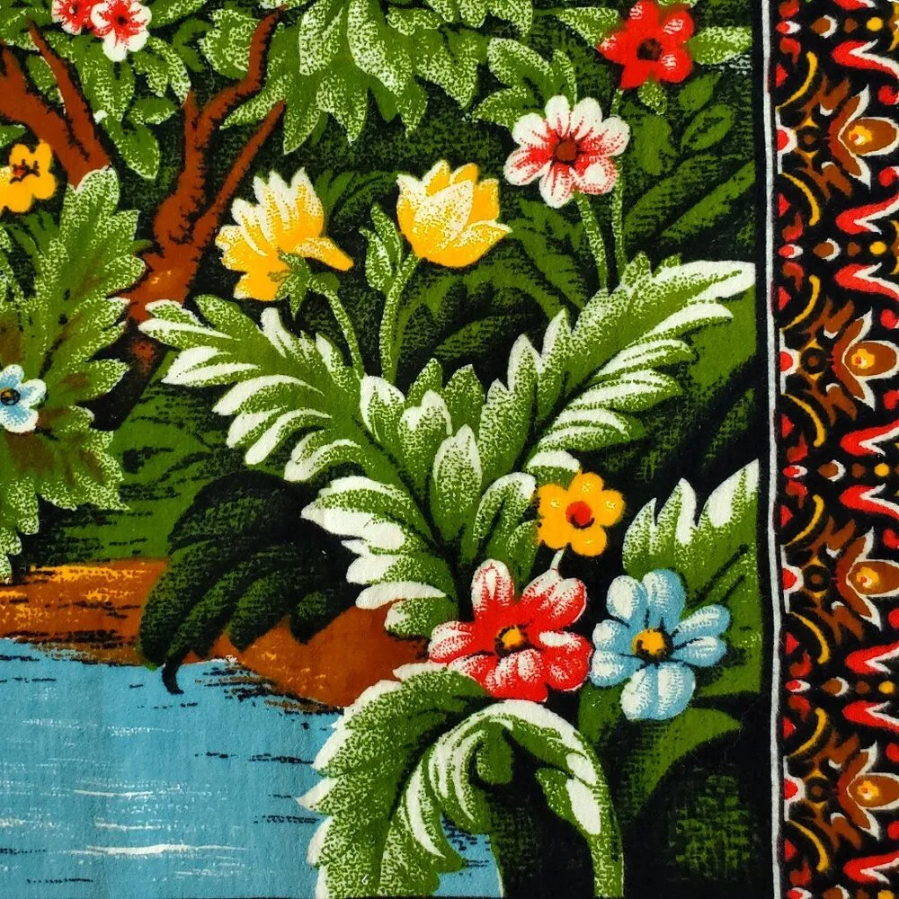 Vintage Velvet Woven Wall Tapestry Dog Bird Hunting Wildlife Man Cave 56